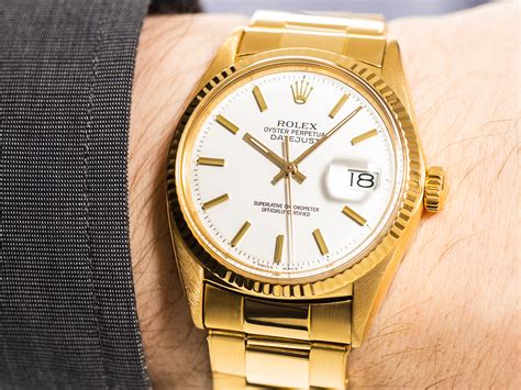 rolex boy size yellow white gold with diamond|Rolex 1601 gold price.